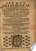 Sermón en las honras del Rmo. P. Fr. Alonso de Viezma ..