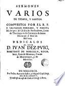 Sermones varios de tiempo y santos
