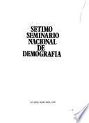 Sétimo Seminario Nacional de Demografía, San José, Costa Rica, 1979