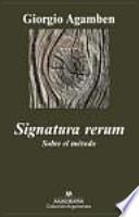 Signatura rerum