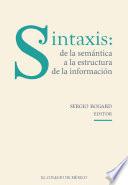 Sintaxis: de la semántica a la estructura de la información