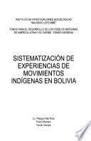 Sistematización de experiencias de movimientos indígenas en Bolivia