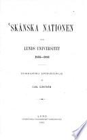 Skänska Nationen vid Lunds Universitet 1833-1883