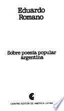 Sobre poesía popular argentina