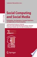 Social Computing and Social Media. Participation, User Experience, Consumer Experience, and Applications of Social Computing
