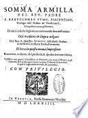 Somma armilla del reu. padre f. Bartolomeo Fumo, piacentino, teologo dell'ordine de' Predicatori, ... di tutti i casi, che sogliono occorrere nella cura dell'anime: già tradotta in lingua volgare dal reu. p. maestro Remigio dell'istesso ordine, & dal r.m. Gio. Maria Tarsia, ..