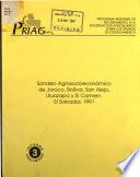 Sondeo agro socioeconómico de Joroco, Bolívar, San Alejo, Uluazapa y El Carmen, El Salvador 1991