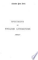 Specimens of English Literature from the 'Ploughmans Crede' to the 'Shepheardes Calender,' A.D. 1394-A.D. 1579