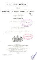 Statistical Abstract for the Principal and Other Foreign Countries in Each Year from ...