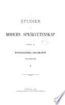 Stockholm studies in modern philology