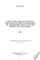 Structure, implantation et influence du Parti communiste de Grand-Bretagne dans une perspective historique