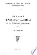 Studi in onore di Francesco Gabrieli nel suo ottantesimo compleanno