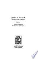 Studies in Honor of Myron Lichtblau