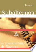 Subalternos de la universidad publica de navarra. Temario