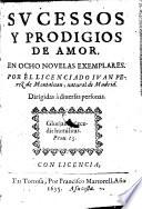 Sucessos Y Prodigios De Amor. En Ocho Novelas Exemplares
