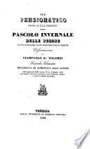 Sul pensionatico, ossia sulla servitu del pascolo invernale delle pecore avuto riguardo alle sole provincie Venete, Dissertazione