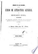 Sumario de las lecciones de un curso de literatura general y principalmente