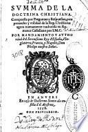 Summa de la doctrina christiana