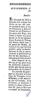 Suplemento a la Gazeta del Gobierno, del 6 del corriente (Enero 1809.)