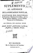 Suplemento al Apéndice de la Educación Popular