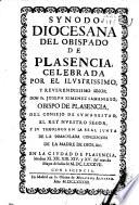 Synodo diocesana del Obispado de Plasencia