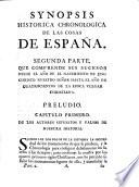 Synopsis historica chronologica de España