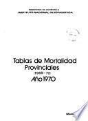 Tablas de mortalidad provinciales (1969-72)