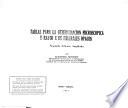Tablas para la determinación microscópica y rayos de minerales opacos