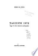 Taccuini 1972