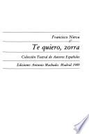 Te quiero, zorra