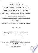 Teatro de la Legislacion Universal de España e Indias..., 7