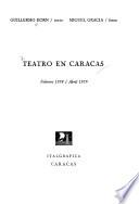 Teatro en Caracas, febrero 1978/abril 1979