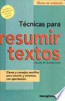 Técnicas para resumir textos