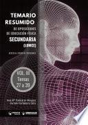 Temario resumido de oposiciones de Educación Física en Secundaria (LOMCE) Volumen III