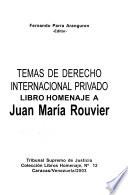 Temas de derecho internacional privado