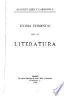 Teoria elemental de la literatura