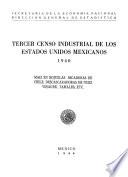Tercer Censo Industrial de los Estados Unidos Mexicanos 1940. Maíz en hojuelas secadoras de chile descascaradoras de nuez vinagre tamales etc.