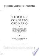 Tercer congreso ordinario ...