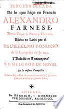 Tercera decada de lo que hiço en Francia Alexandro Farnese, 3° duque de Parma y Placencia