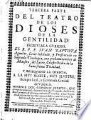Tercera parte del teatro de los dioses de la gentilidad