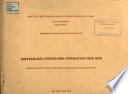 Tesis Del Programa - Operativo 1978-1979