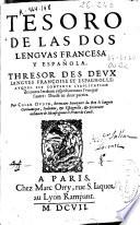 Tesoro de las dos lenguas francesa y española