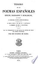 Tesoro de los poemas españoles ; epicos, sagrados y burlescos ...