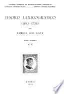 Tesoro lexicográfico (1492-1726).: A-E