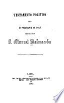 Testamento politico del ex-presidente de Chile