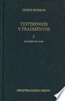 Testimonios y fragmentos