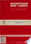 Texto de la Ley de Cogestión alemana de 1976 y antecedentes