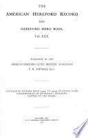 The American Hereford Record, and Hereford Herd Book