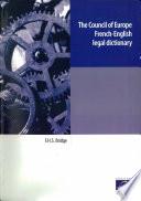 The Council of Europe French-English legal dictionary
