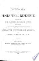 The dictionary of biographical reference. New (3rd)